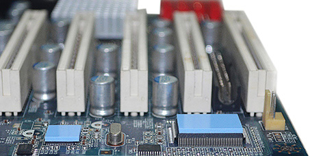 Computer motherboard--thermal silica